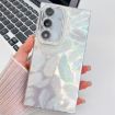 Samsung Galaxy S24+ 5G Glitter TPU Case with Lens Film - White Feathers - 1