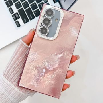 Samsung Galaxy S24+ 5G Pink Glitter TPU Case with Lens Film - 1