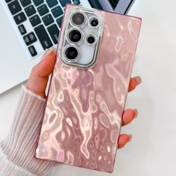 Samsung Galaxy S23 Ultra 5G Pink Glitter TPU Case with Lens Film - 1