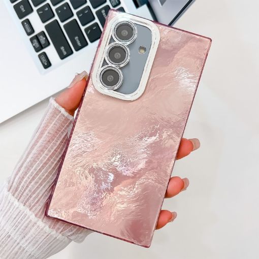 Samsung Galaxy S25 5G Pink Glitter TPU Case with Lens Film - 1