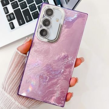 Samsung Galaxy S25+ 5G Glitter TPU Case with Lens Film - Purple Tinfoil - 1