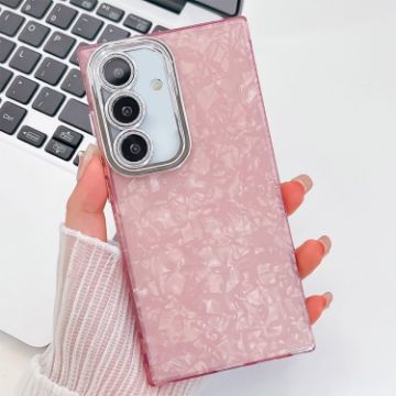 Samsung Galaxy A16 5G Glitter TPU Case with Lens Film - Pink Shell Pattern - 1