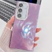 Samsung Galaxy A16 5G Glitter TPU Case with Lens Film - Purple Feather Yarn - 1