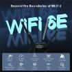WAVLINK WN695X2 AX5400 USB WiFi 6 Dongle, Tri-Band Adapter, 4 Antennas - 5