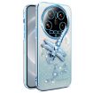 Xiaomi 14 Ultra Blue Glitter Dragonfly Holder Plated Phone Case - 1
