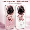 Xiaomi 14 Ultra Blue Glitter Dragonfly Holder Plated Phone Case - 2