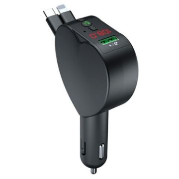 Y2 Type-C Retractable Car Bluetooth MP3 Player & Hands-Free Call Adapter - 1