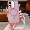 iPhone 17 Pink Magsafe Discoloration Case with Wrist Strap - 1