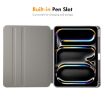 iPad Pro 13 2024 ENKAY 360 Rotation TPU Leather Case with Pen Slot Grey - 5