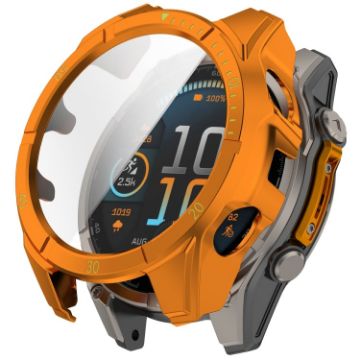 Garmin Fenix 8 AMOLED 47mm Tempered Glass PC Case - Orange Green - 1