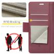 Samsung Galaxy S25 5G CaseMe 023 Butterfly Buckle RFID Leather Case Red - 7