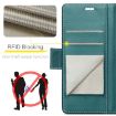 Samsung Galaxy S25 5G CaseMe 023 Butterfly Buckle RFID Leather Case Green - 7