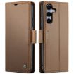 Samsung Galaxy S25 5G CaseMe 023 Leather Case, RFID Anti-theft, Brown - 1