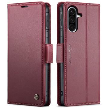 Samsung Galaxy A26 CaseMe 023 Red Butterfly Buckle Leather Phone Case - 1
