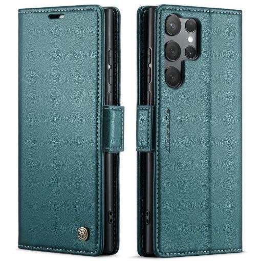 Samsung Galaxy S25 Ultra 5G CaseMe 023 Green Butterfly Leather Case - 1