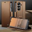Galaxy Z Fold7 CaseMe 023 Butterfly Buckle RFID Leather Case (Brown) - 5