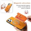 Xiaomi 14 Ultra Yellow Retro Magsafe Leather Card Holder Phone Case - 3