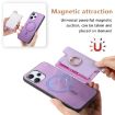 Xiaomi 14 Ultra Purple Leather Magsafe Card Holder Phone Case - 3