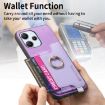 Xiaomi 14 Ultra Purple Leather Magsafe Card Holder Phone Case - 4