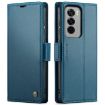 OPPO Reno12 5G CaseMe 023 Butterfly Buckle RFID Leather Case Blue - 1