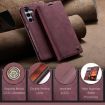 Samsung Galaxy S25 5G CaseMe 013 Red Leather Flip Phone Case - 5
