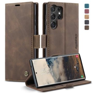 Samsung Galaxy S25 Ultra 5G CaseMe 013 Flip Leather Case (Coffee) - 1