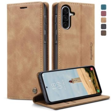 Samsung Galaxy A56 CaseMe 013 Flip Leather Phone Case - Brown - 1