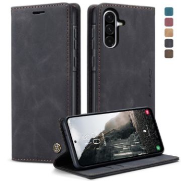 Samsung Galaxy A56 CaseMe 013 Flip Leather Phone Case - Black - 1