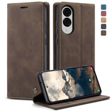 Samsung Galaxy S25 Edge 5G CaseMe 013 Flip Leather Case (Coffee) - 1