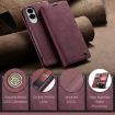 Samsung Galaxy S25 Edge 5G CaseMe 013 Red Leather Flip Phone Case - 5