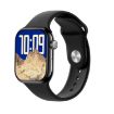 KL08 Smart Watch, 2.04" Color Screen, Bluetooth Call, Black Silicone Strap - 1