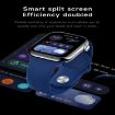 KL08 Smart Watch, 2.04" Color Screen, Bluetooth Call, Silicone Strap, Blue - 7