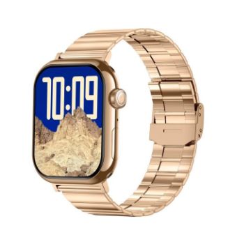 KL08 Smart Watch Gold - 2.04" Color Screen, Steel Strap, Bluetooth Call - 1