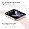 KM66 Smart Watch, 1.75" Color Screen, Bluetooth Call, Gold Silicone Strap - 5