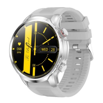 EX100 Smart Watch 1.95" Color Screen, Bluetooth Call, Health Monitor Silver - 1