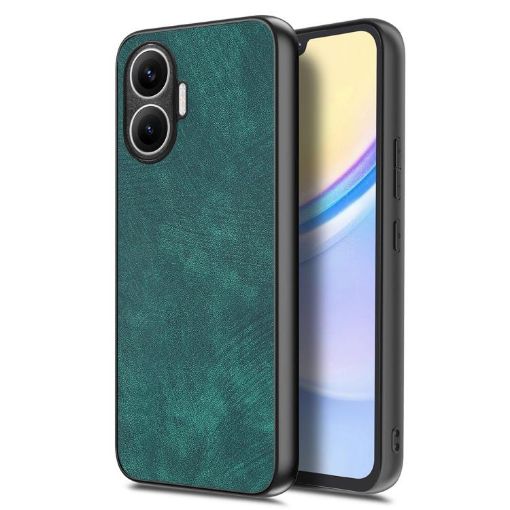 Redmi Turbo 4 Pro Green Vintage Leather PC Back Cover Case - 1