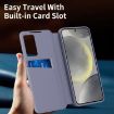 Samsung Galaxy S22+ 5G Leather Case with Card Slot, Smart View Window - 6