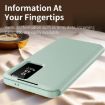 Samsung Galaxy S22+ 5G Green Leather Case with Card Slot & Window - 4