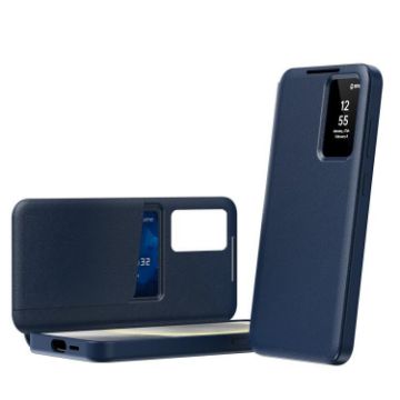 Samsung Galaxy S23 Ultra 5G Leather Case with Card Slot - Blue - 1