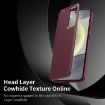 Samsung Galaxy S24 5G Red Leather Case with Card Slot & Smart View Window - 2