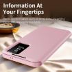 Samsung Galaxy S24+ 5G Pink Leather Case with Card Slot & Smart View - 4