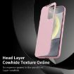 Samsung Galaxy S25+ 5G Pink Leather Case with Card Slot & Smart View - 2