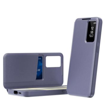 Samsung Galaxy S25+ 5G Purple Leather Case with Card Slot & Window - 1