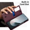 Samsung Galaxy Z Fold5 5G Leather Case with Card Slot - Red - 5