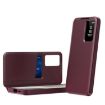 Samsung Galaxy S23 FE 5G Red Leather Case with Card Slot & Window - 1