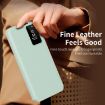 Samsung Galaxy S24 FE 5G Green Leather Case with Card Slot & Window - 3