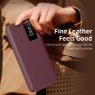 Samsung Galaxy A55 Red Leather Phone Case with Card Slot & Smart View - 3