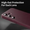 Samsung Galaxy A55 Red Leather Phone Case with Card Slot & Smart View - 5