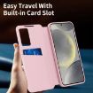 Samsung Galaxy A56 5G Pink Leather Phone Case with Card Slot - 6
