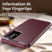 Samsung Galaxy S25 Edge 5G Red Leather Case with Card Slot - 4